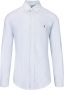 Ralph Lauren Slim Fit Blauw Wit Gestreept Oxford Overhemd voor Heren Blauw Heren - Thumbnail 1