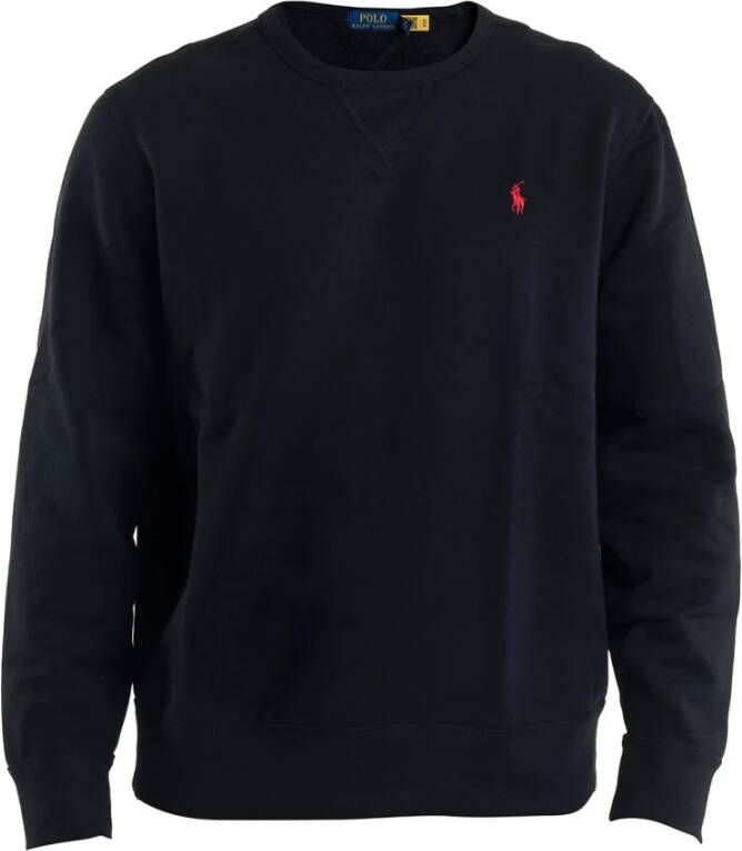 Ralph Lauren Comfortabele en stijlvolle katoenen crewneck sweatshirt voor heren Zwart Heren