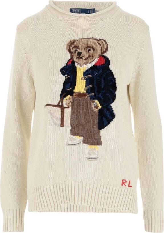 Polo Ralph Lauren Gebreide pullover met labeldetails model 'BEAR'
