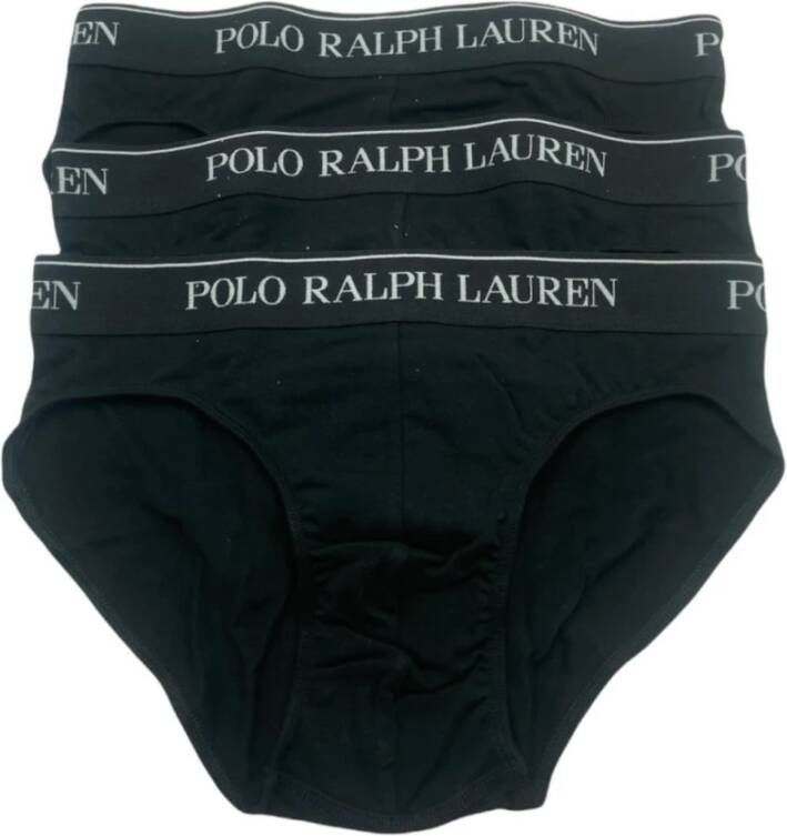 Ralph Lauren Comfortabele Low Rise Brf-3 Pack Briefs Zwart Heren