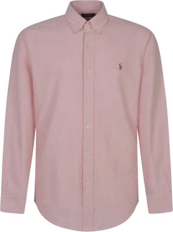 Ralph Lauren Custom Fit Oxford Overhemd Roze Heren
