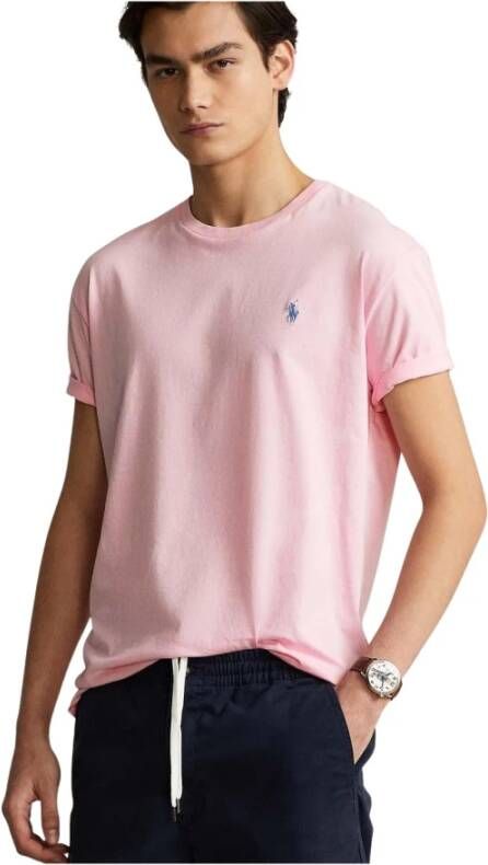 Ralph Lauren Custom Slim Roze Heren T-shirt Roze Heren