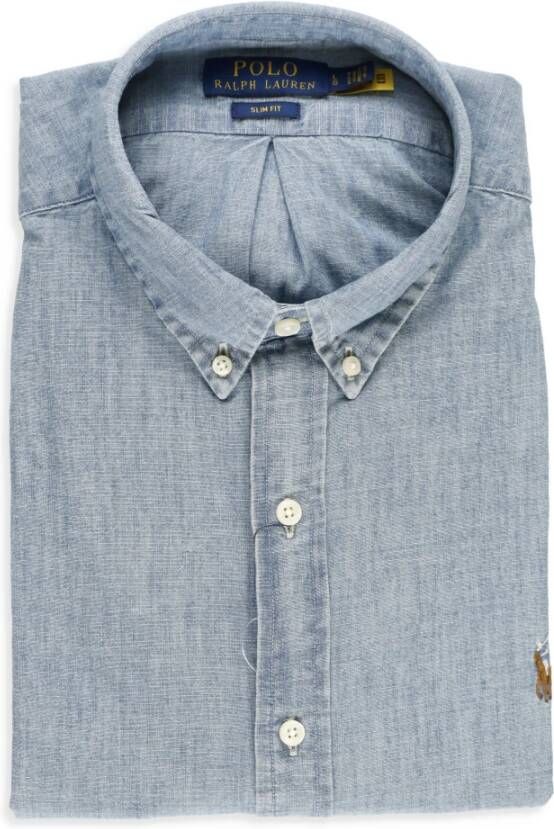 Ralph Lauren Denim Shirts Blauw Heren
