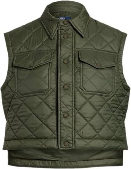 Ralph Lauren Donkergroene Gewatteerde Bodywarmer Groen Dames