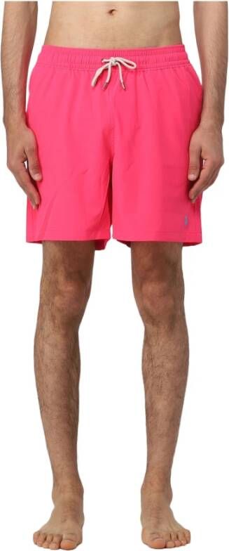 Ralph Lauren Elastische Taille Shorts Heren Fuchsia Roze Heren