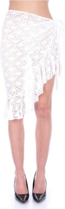 Ralph Lauren Witte Kanten Rok Stijlvol en Comfortabel White Dames