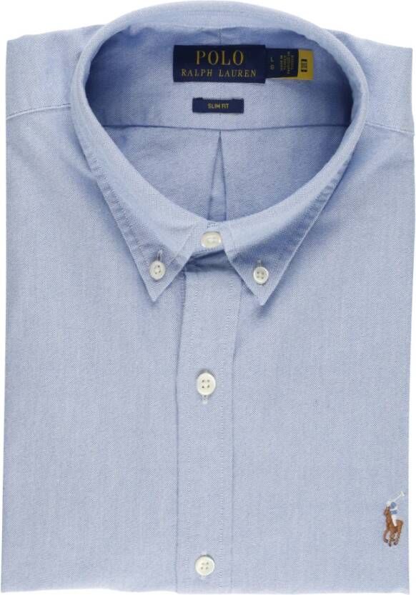 Ralph Lauren Blauwe Oxford Button Down Overhemd voor Heren Blue Heren - Foto 8