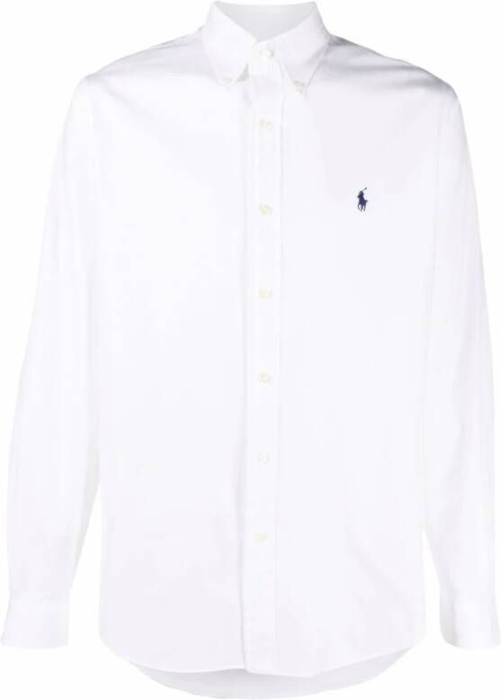 Polo Ralph Lauren Witte Oxford Overhemd Slim Fit Geborduurd Logo White Heren - Foto 18