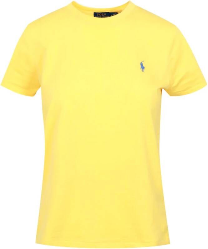 Polo Ralph Lauren Stijlvolle Dames T-Shirt Klassiek Ontwerp Yellow Dames