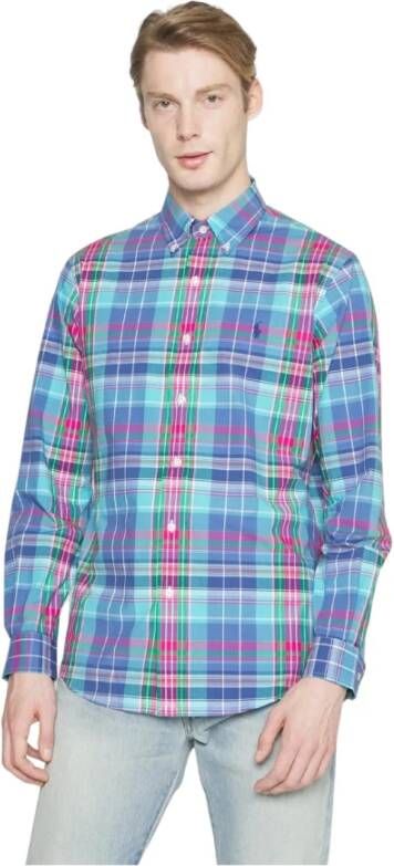 Ralph Lauren Geruite Overhemd voor Heren Blauw Heren