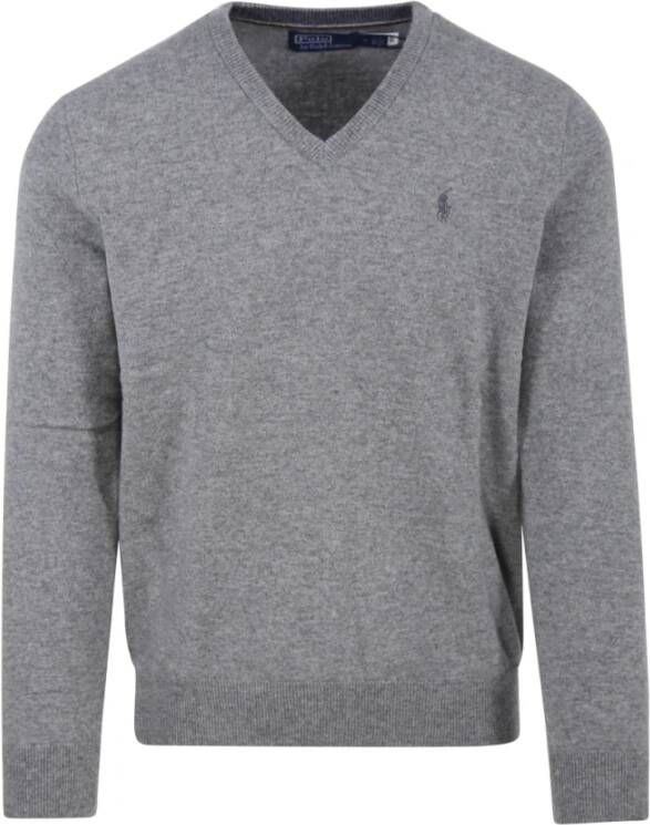 Polo Ralph Lauren Grijze Sweaters LS VN Pp-Long Sleeve-Pullover Grijs Heren