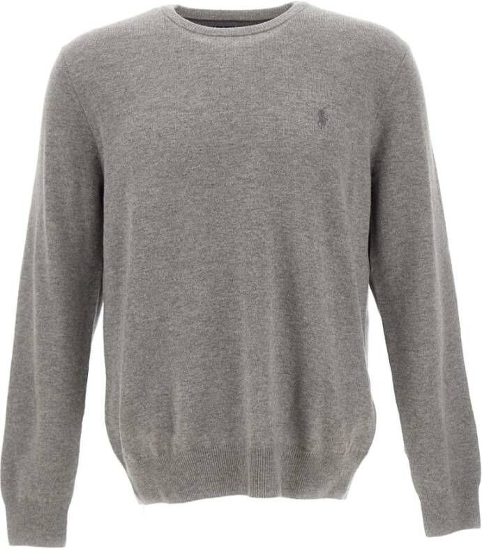 Ralph Lauren Grijze Sweaters LS CN Pp-Lange Mouwen-Pullover Grijs Heren