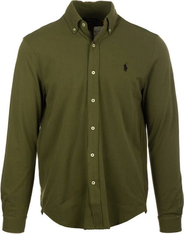 Ralph Lauren Groen Casual Overhemd Slim Fit Button-Down Kraag Green Heren