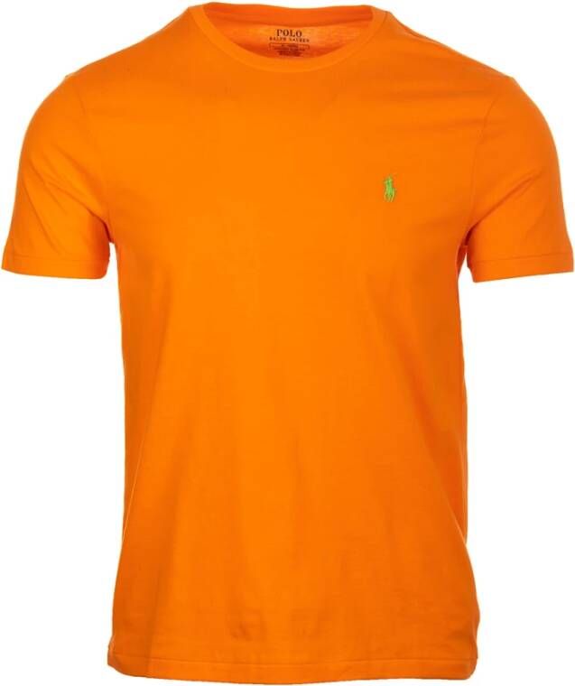 Ralph Lauren Heren Klassiek Crew Neck T-Shirt Oranje Heren