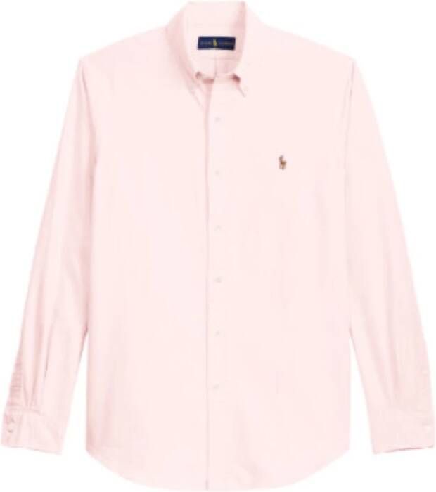 Ralph Lauren Iconisch Logo Roze Overhemd Maat M Roze Heren