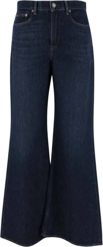 Ralph Lauren Flared Jeans voor Dames Hoge Taille Donkerblauw Blauw Dames