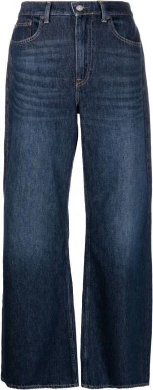 Ralph Lauren Flared Jeans voor Dames Hoge Taille Donkerblauw Blauw Dames