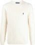 Polo Ralph Lauren Witte Cable-Knit Sweater met Logo Borduursel White Heren - Thumbnail 3