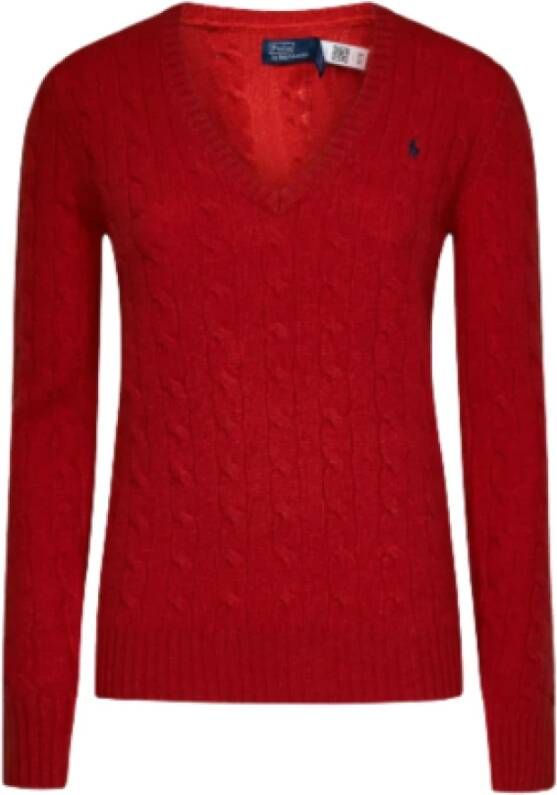 Ralph Lauren Kimberly Lange Mouw Pullover XL Faded Red Rood Dames