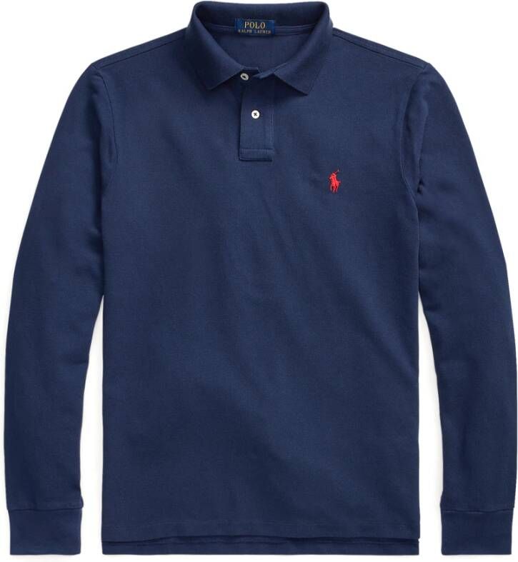 Polo Ralph Lauren Polo Shirt Lange Mouw POLO AJUSTE DROIT EN COTON BASIC MESH LOGO PONY PLAYER - Foto 8