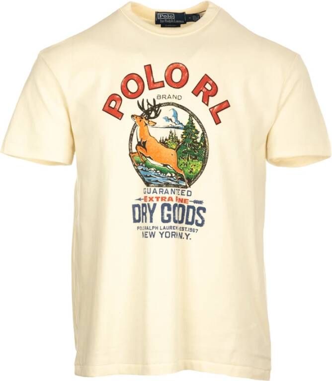 Ralph Lauren Klassiek Katoenen T-Shirt voor Heren Beige Heren