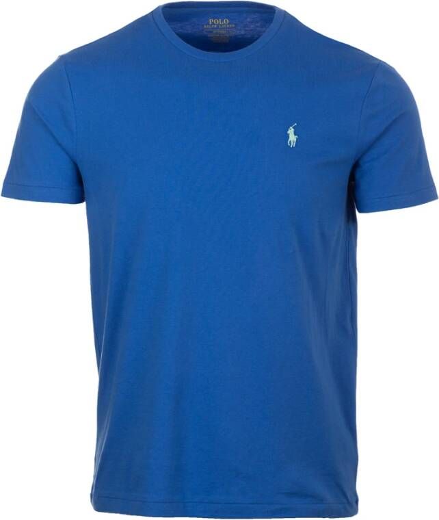 Polo Ralph Lauren Maidstone Blauw Katoenen T-shirt met Geborduurd Logo Blue Heren