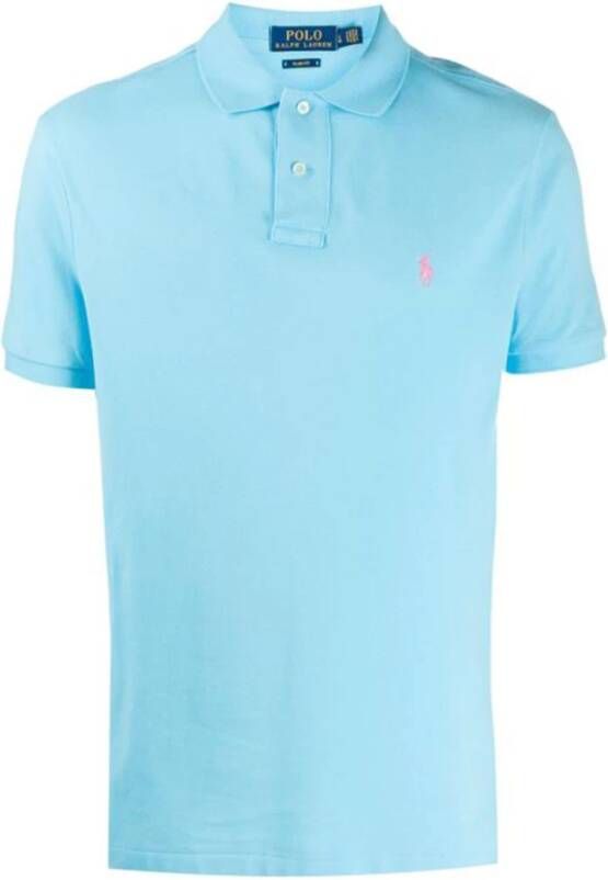 Ralph Lauren Turquoise Polo Shirt Amerikaanse Stijl Icoon Blue Heren - Foto 8