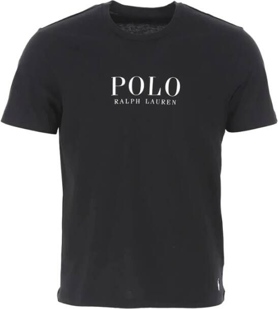 Ralph Lauren Crew-neck Katoenen T-shirt met Bedrukte Tekst Black Heren