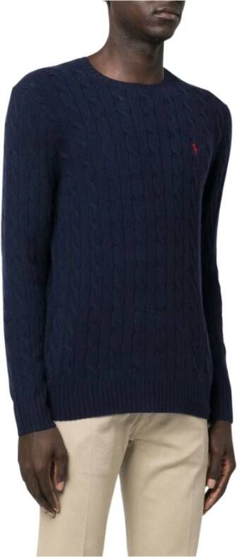 Ralph Lauren Langemouw Pullover Sweaters Blauw Heren