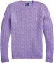 Ralph Lauren Lila Sweaters met Girocollo Trecce Purple Dames - Thumbnail 1