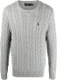 Polo Ralph Lauren Katoenen Gebreide Trui met Geribde Manchetten Gray Heren - Thumbnail 1