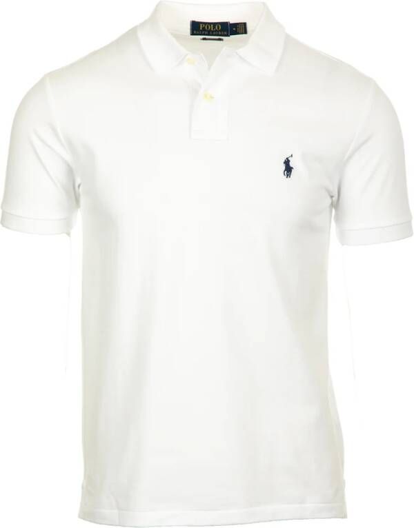 Ralph Lauren Moderne Slim Fit Katoenen Polo Shirt Wit Heren