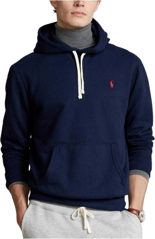 Ralph Lauren Navy Fleece Hoodie voor Heren Blauw Heren