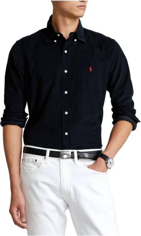 Polo Ralph Lauren Zwarte Button-Down Shirt met Handtekening Pony Black Heren - Foto 5