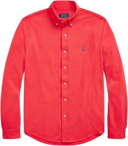 Polo Ralph Lauren casual overhemd normale fit rood effen katoen button down