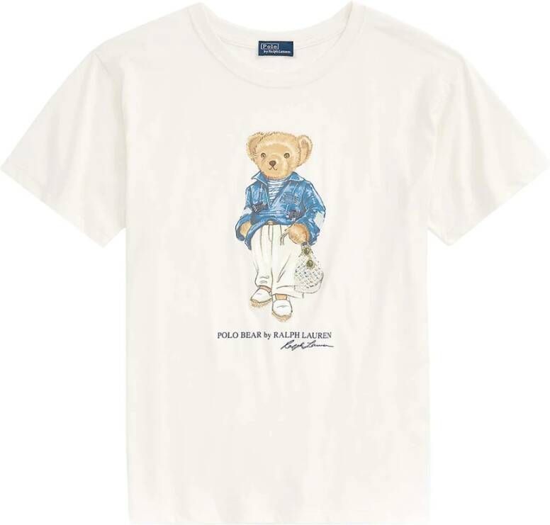 Ralph Lauren Polo Bear T-Shirt Klassieke Dames Top Wit Dames