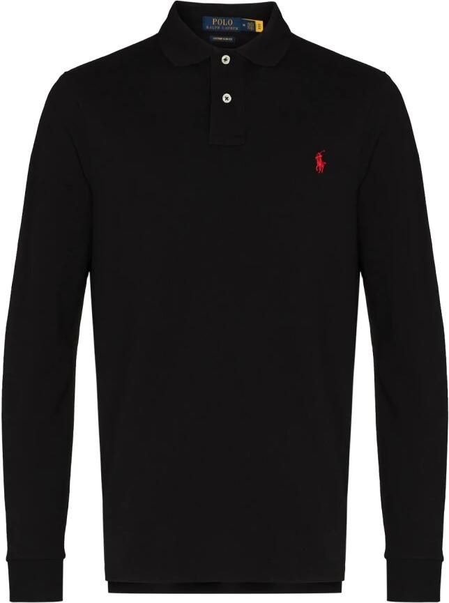 Polo Ralph Lauren Polo Shirt Lange Mouw POLO AJUSTE DROIT EN COTON BASIC MESH LOGO PONY PLAYER - Foto 4
