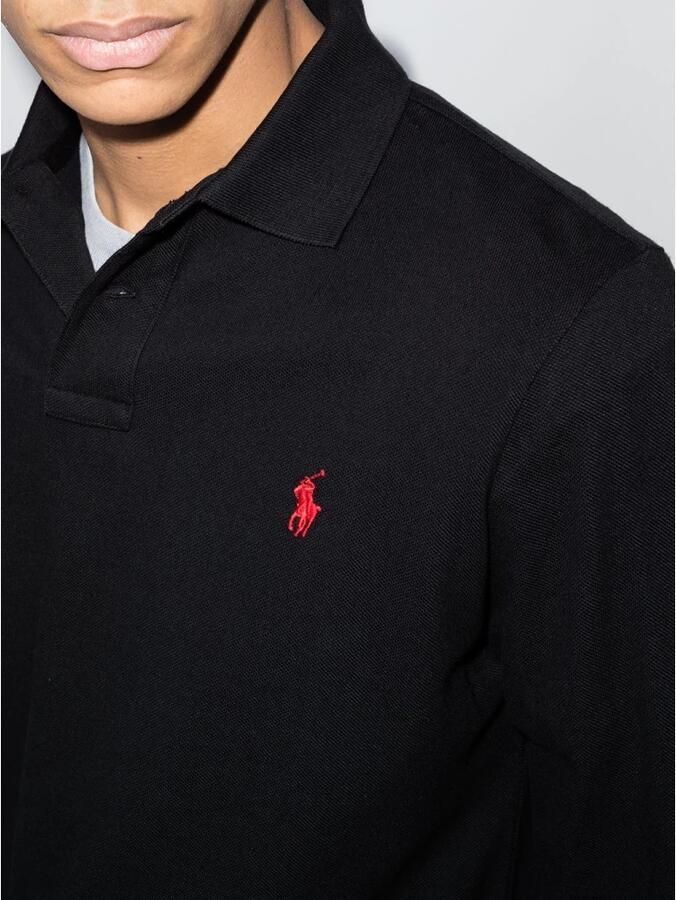 Polo Ralph Lauren Polo Shirt Lange Mouw POLO AJUSTE DROIT EN COTON BASIC MESH LOGO PONY PLAYER - Foto 6