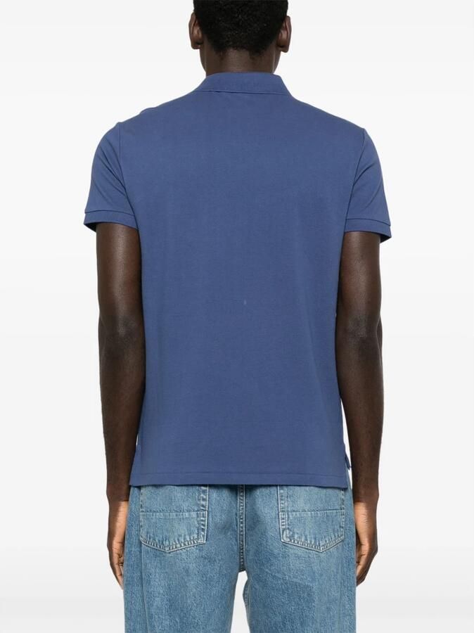 Polo Ralph Lauren Aangepaste Slim Fit Katoen Mesh Polo Blue Heren - Foto 2