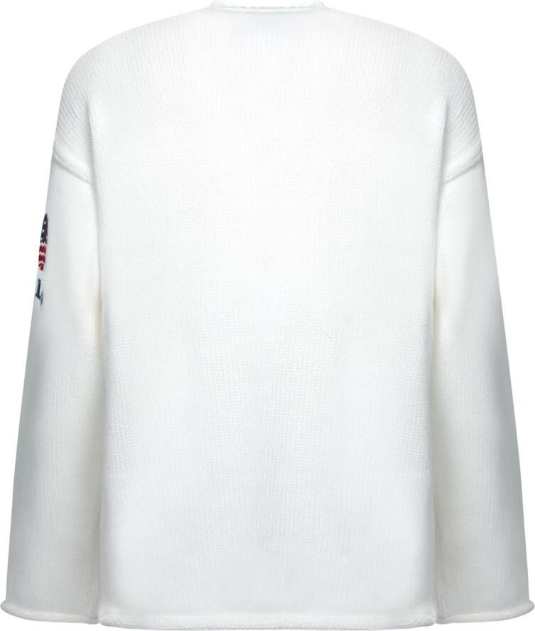 Polo Ralph Lauren Amerikaanse vlag lange mouw trui White Heren