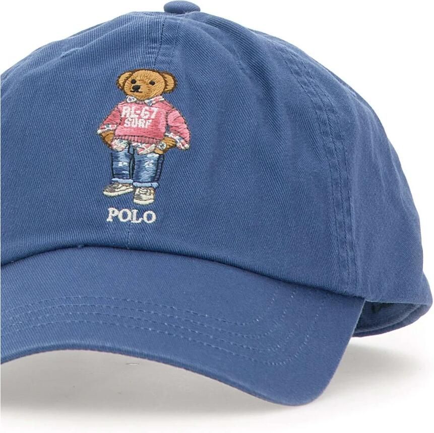 Polo Ralph Lauren Blauwe Teddy Geborduurde Baseballpet Blue Heren