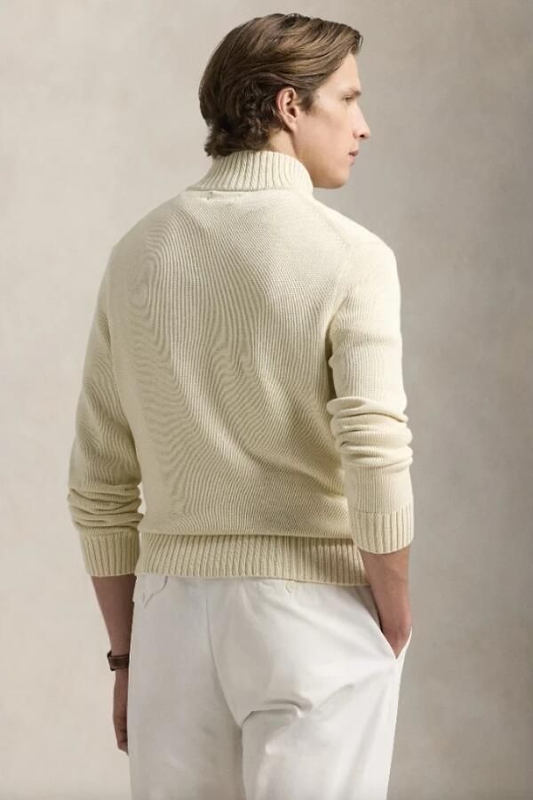 Polo Ralph Lauren Beige Cotton Quarter-Zip Jumper Andover Cream Beige Heren - Foto 4