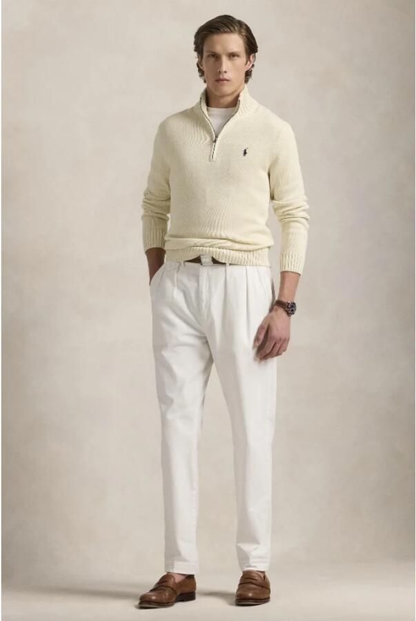 Polo Ralph Lauren Beige Cotton Quarter-Zip Jumper Andover Cream Beige Heren - Foto 2