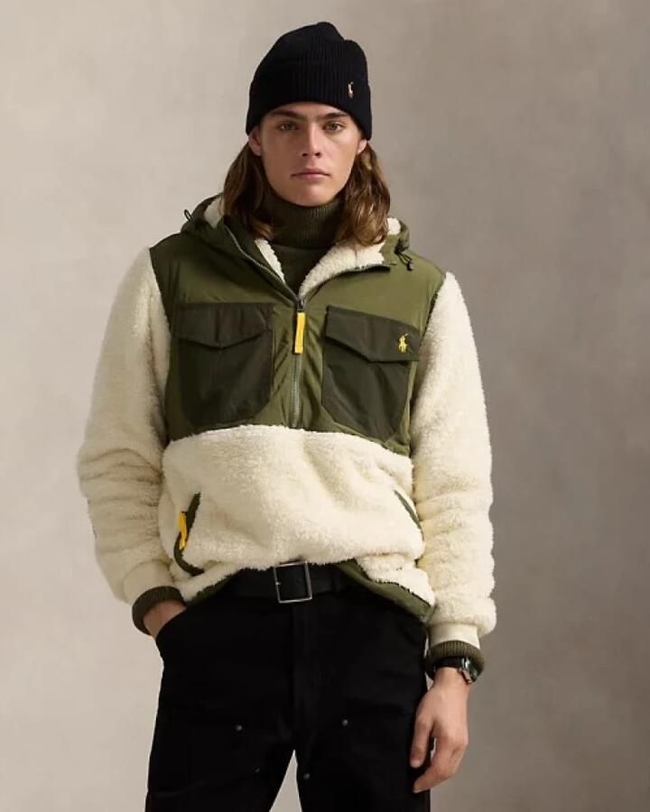 Polo Ralph Lauren Beige Khaki Fleece Jas Green Heren - Foto 3