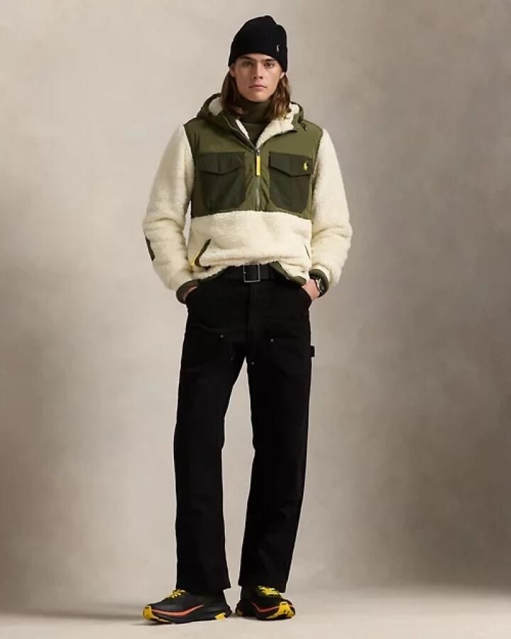 Polo Ralph Lauren Beige Khaki Fleece Jas Green Heren - Foto 4