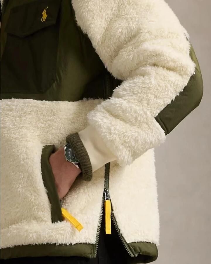 Polo Ralph Lauren Beige Khaki Fleece Jas Green Heren - Foto 2