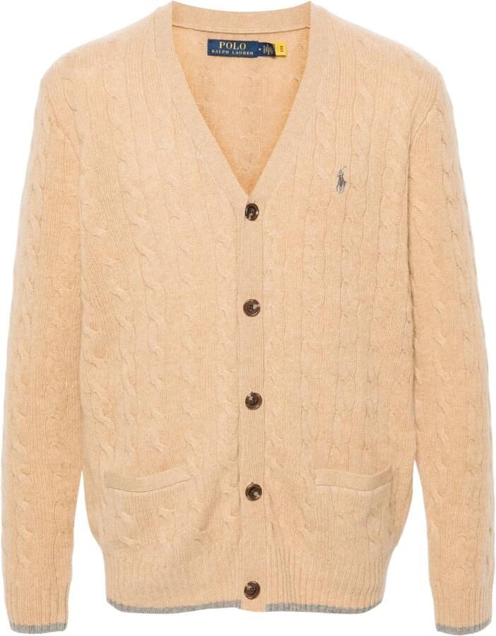 Polo Ralph Lauren Gebreid jack van een mix van katoen en kasjmier met V-hals - Foto 5