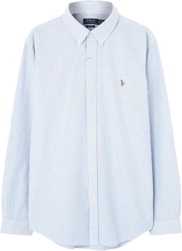 Polo Ralph Lauren Overhemd Lange Mouw CHEMISE AJUSTEE EN OXFORD COL BOUTONNE LOGO PONY PLAYER MULTICO - Foto 6