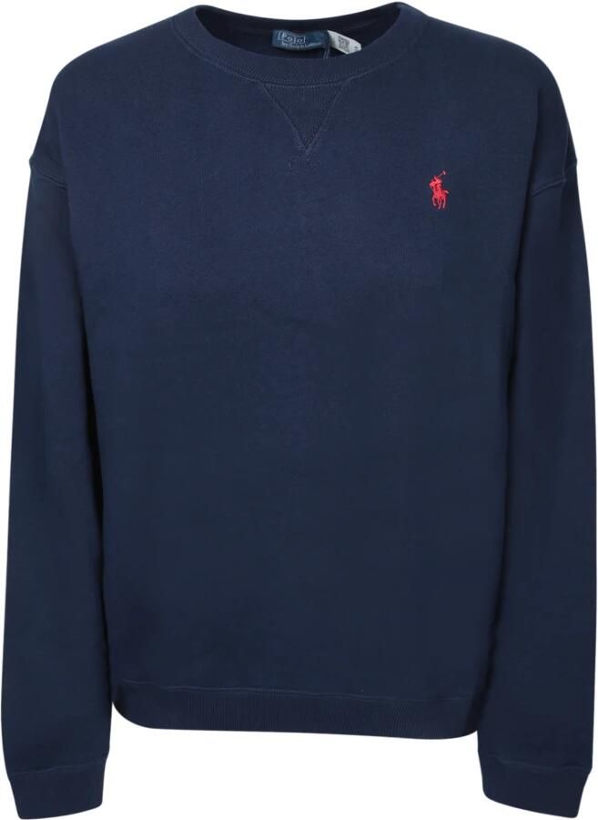 Ralph Lauren Navy Gebreide Kleding Classic Pony Crewneck Sweatshirt Blue Dames - Foto 5
