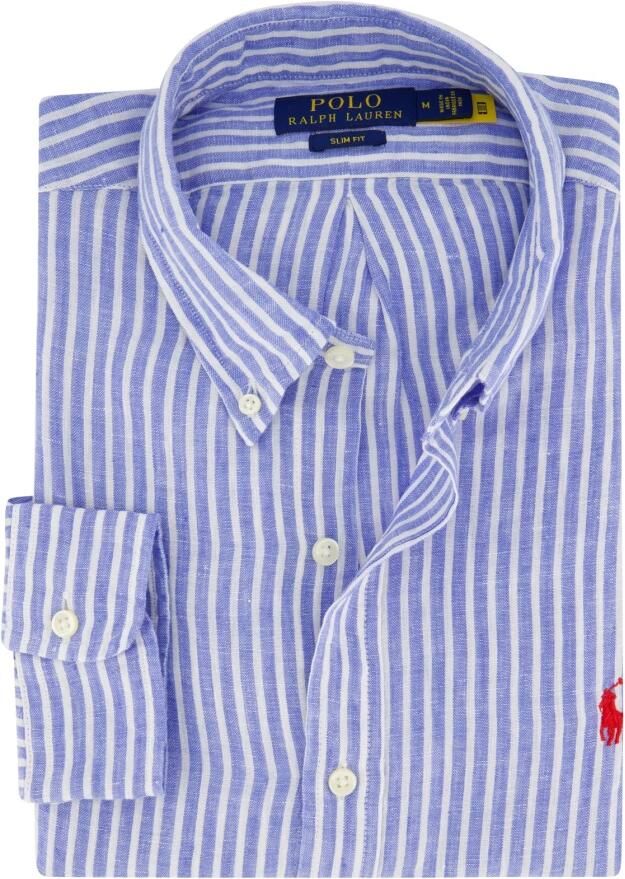 Polo Ralph Lauren Slim fit vrijetijdsoverhemd van linnen met streepmotief